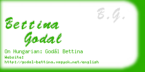 bettina godal business card